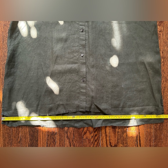 Eileen Fisher Handkerchief Linen Classic Collared Shirt - Picture 9 of 16